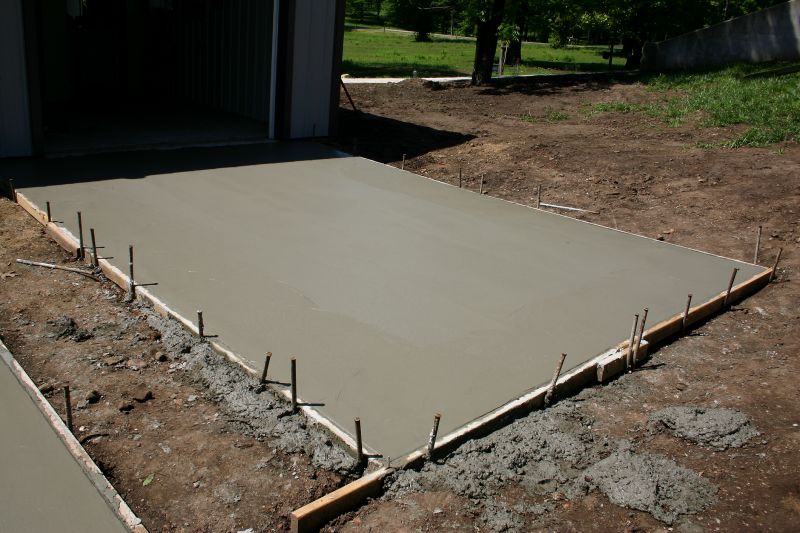Garage Pad Pouring detail